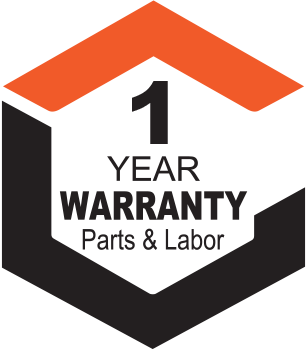 Warranty 1 year Parts Labor
